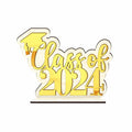Graduation Decorations Class of 2024 Gold Centerpiece Desktop Ornament by Deal US