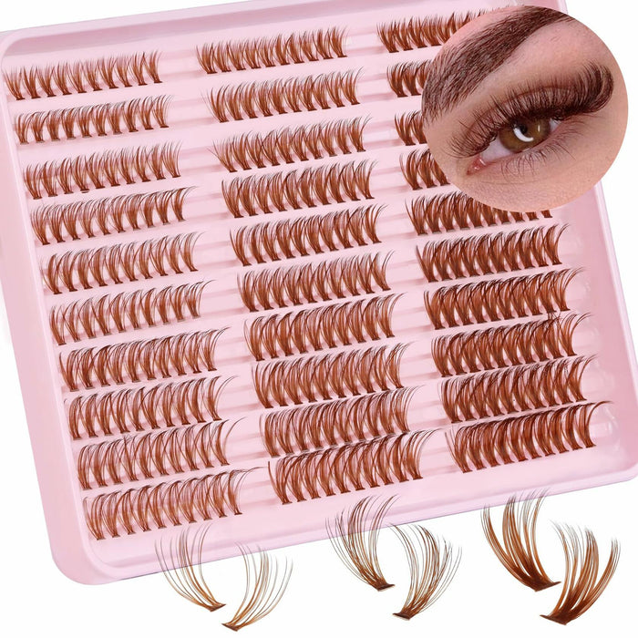 Losha Lash Clusters Wispy Brown D Curl 9-16mm 300pcs by Deal US