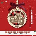Motorcycle Wood Christmas Tree Ornaments 2024 Handmade Wooden Xmas Decor by Deal US