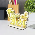 Graduation Decorations Class of 2024 Gold Centerpiece Desktop Ornament by Deal US