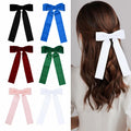 6 Colors Velvet Bow Hair Ties Hair Styling Accessories for Women Girls by Deal US