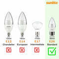 Sunlite LED A15 Refrigerator Bulb 6W 450 Lumens E26 Dimmable Frosted 5000K 1Pack by Deal US