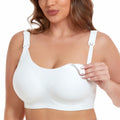 Gailife Nursing Bra Maternity Seamless Bralettes with Extenders White Size M by Deal US