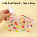 ZEYIYER 3PCS 1.7oz Foam Pump Bottle Travel Size 50ml Clear Dispenser by Deal US