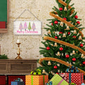 Christmas Decorations Merry Xmas Tree Decor Pink 12x6 inches by Deal US