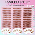 Losha Lash Clusters Wispy Brown D Curl 9-16mm 300pcs by Deal US