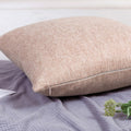 Jepeak Linen Throw Pillow Covers 20x20 Inch Pack of 2 Light Coffee by Deal US