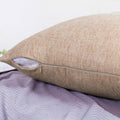 Jepeak Linen Throw Pillow Covers 20x20 Inch Pack of 2 Light Coffee by Deal US
