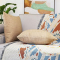 Jepeak Linen Throw Pillow Covers 20x20 Inch Pack of 2 Light Coffee by Deal US