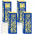 6 Pcs Graduation Table Centerpieces Lantern Boxes LED Light Blue Class 2025 by Deal US