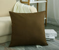 TangDepot Cotton Solid Throw Pillow Cover Coffee 18x18 1 Count by Deal US