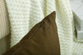 TangDepot Cotton Solid Throw Pillow Cover Coffee 18x18 1 Count by Deal US
