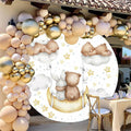 Baocicco 6ft Cartoon Bear Rabbit Round Backdrop White Clouds Watercolor by Deal US