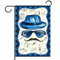 Linen Blue Fathers Day Garden Flag Double Sided 12.5x18 Inch by Deal US