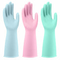 FCTTD Rubber Cleaning Gloves 6 Pairs Small Multicolor Kitchen Dishwashing by Deal US