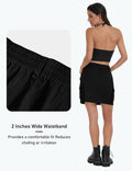 MoFiz Women's 18" Knee Length Golf Skirt Athletic Casual Cargo Black XS Size XS by Deal US