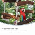 balacoo Wooden Bird Swing Perch Stand for Parakeets Conures Lovebirds by Deal US