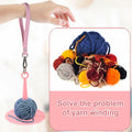 Portable Wrist Yarn Holder Leather Strap Yarn Spinner Organizer Pink by Deal US