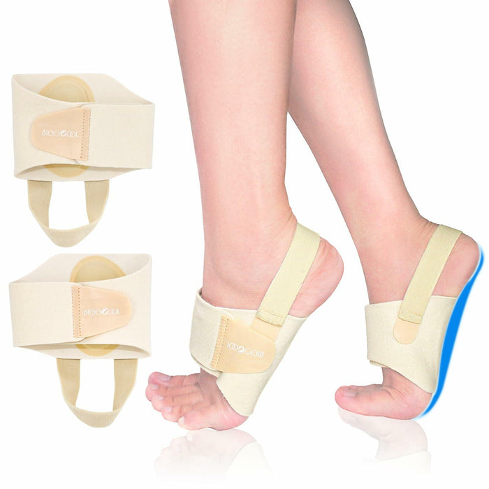 BIGGCOOL Arch Support Bands Adjustable for Flat Feet Pain Relief Compression by Deal US