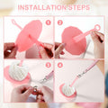 Portable Wrist Yarn Holder Leather Strap Yarn Spinner Organizer Pink by Deal US