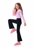 all about pants Kids Activewear Leggings Super Soft Black Flare Yoga Pants US 8 by Deal US