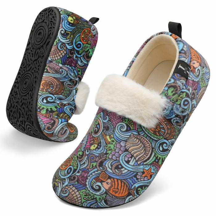 L-RUN Mens Slippers Soft Lightweight Slip-On Indoor Shoes Blue XL US by Deal US