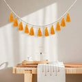 Tassels Garland Wood Bead Boho Decor Macrame Banner Yellow Nursery Baby Shower by Deal US
