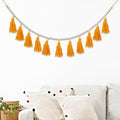 Tassels Garland Wood Bead Boho Decor Macrame Banner Yellow Nursery Baby Shower by Deal US