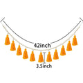 Tassels Garland Wood Bead Boho Decor Macrame Banner Yellow Nursery Baby Shower by Deal US