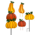 ALLADINBOX Rustic Stacked 3 Pumpkin Yard Stake Thanksgiving Fall Decor by Deal US