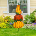 ALLADINBOX Rustic Stacked 3 Pumpkin Yard Stake Thanksgiving Fall Decor by Deal US