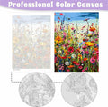 [Like New] Eiazuiks Paint by Number Kit Wild Flower 12x16 with Frame & Brushes by Deal US