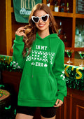 For G and PL Women's St Patricks Oversized Clover Hoodie Green Size 2XL by Deal US