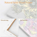 [Like New] Eiazuiks Paint by Number Kit Wild Flower 12x16 with Frame & Brushes by Deal US