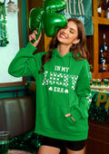 For G and PL Women's St Patricks Oversized Clover Hoodie Green Size 2XL by Deal US
