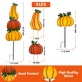 ALLADINBOX Rustic Stacked 3 Pumpkin Yard Stake Thanksgiving Fall Decor by Deal US