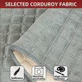 TAOMOCASTL Corduroy Sectional Sofa Cover Non Slip Washable Gray 28x70 1pc by Deal US