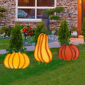 ALLADINBOX Rustic Stacked 3 Pumpkin Yard Stake Thanksgiving Fall Decor by Deal US