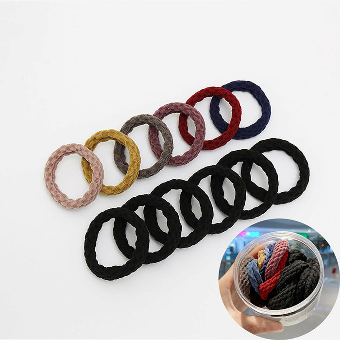 XXFBJNMD 20 pcs Strong Elastic Non-marking Thick Rubber Hair Bands Rope by Deal US