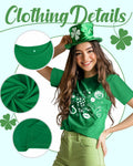 JMHACHY Women's St. Patrick's Shamrock T-Shirt Green Size S by Deal US