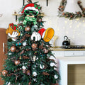 Bolisom Christmas Fence Peeker Garden Yard Sign Outdoor Xmas Decor by Deal US