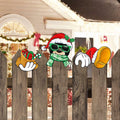 Bolisom Christmas Fence Peeker Garden Yard Sign Outdoor Xmas Decor by Deal US