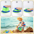 Beach Toys Set Collapsible Bucket 3 Shovels Mesh Bag Foldable Pail Toddler by Deal US