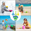 Beach Toys Set Collapsible Bucket 3 Shovels Mesh Bag Foldable Pail Toddler by Deal US