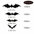 DZBJIPT 120 Pcs 3D Halloween Bats Wall Decals 4 Sizes Black Bat Decor by Deal US