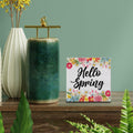 Rustic Flower Market Wood Sign Spring Decor Tabletop Shelf 5x5 Inches by Deal US