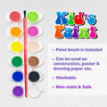 BAZIC Kids Paint Set 12 Colors 60ml Non-Toxic Vibrant Colors 1-Pack by Deal US