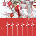 Sea Team Christmas Tree Branches Ornaments Twigs 15-Inch Champagne White 6-Pack by Deal US
