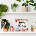 Rustic Flower Market Wood Sign Spring Decor Tabletop Shelf 5x5 Inches by Deal US