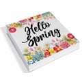 Rustic Flower Market Wood Sign Spring Decor Tabletop Shelf 5x5 Inches by Deal US